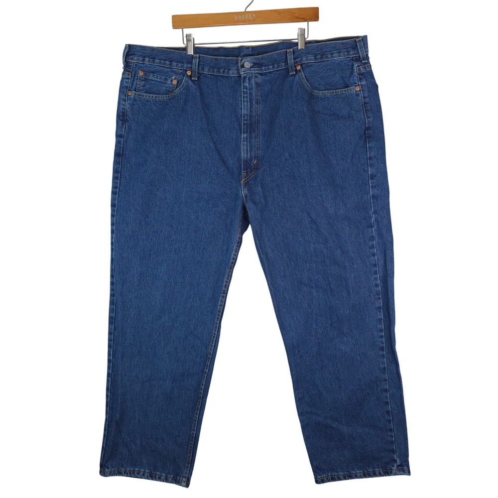 Levis 550 Jeans Mens 48x30 Blue Relaxed Fit Tapered Leg Dark Wash Cotton 2022